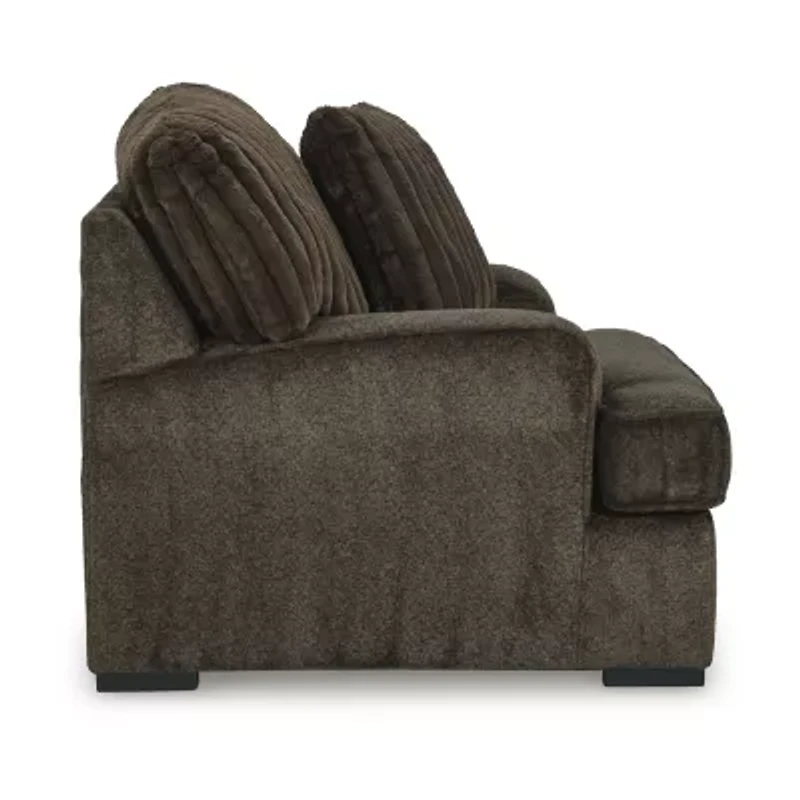 Signature Design by Ashley Aylesworth Upholstered Oversized Chair in Dark Brown