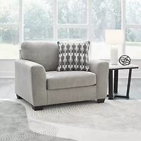 Signature Design by Ashley Avenal Park Upholstered Oversized Chair in Gray