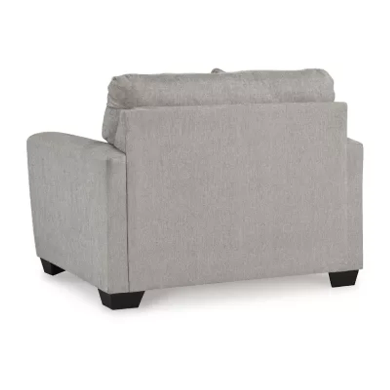 Signature Design by Ashley Avenal Park Upholstered Oversized Chair in Gray