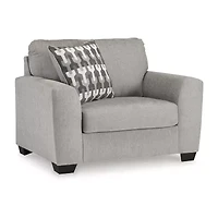Signature Design by Ashley Avenal Park Upholstered Oversized Chair in Gray