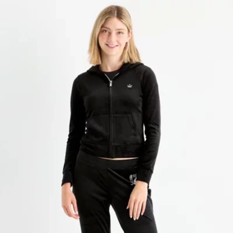Juicy By Couture Womens Hooded Lightweight Juniors Track Jacket