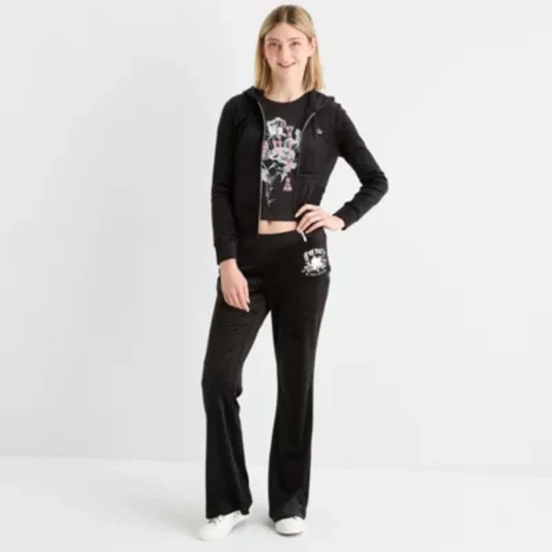 Juicy By Couture Womens Flare Mid Rise Juniors Track Pant