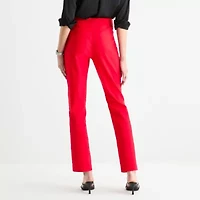 Worthington Womens Slim Mid Rise Fit Pant