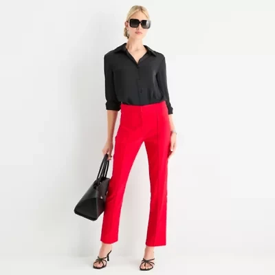 Worthington Womens Slim Mid Rise Fit Pant