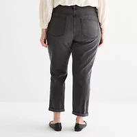 St. John's Bay Plus Womens Mid Rise Regular Fit Jean