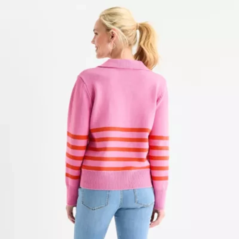 St. John's Bay Womens Long Sleeve Pullover Sweater