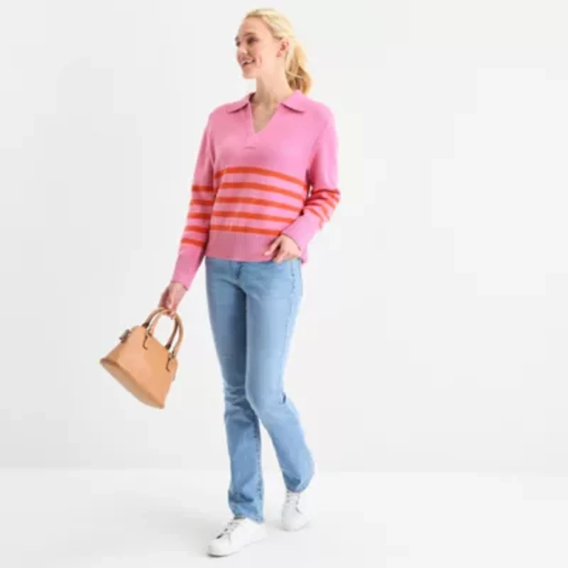 St. John's Bay Womens Long Sleeve Pullover Sweater