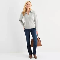 St. John's Bay Womens Long Sleeve Pullover Sweater