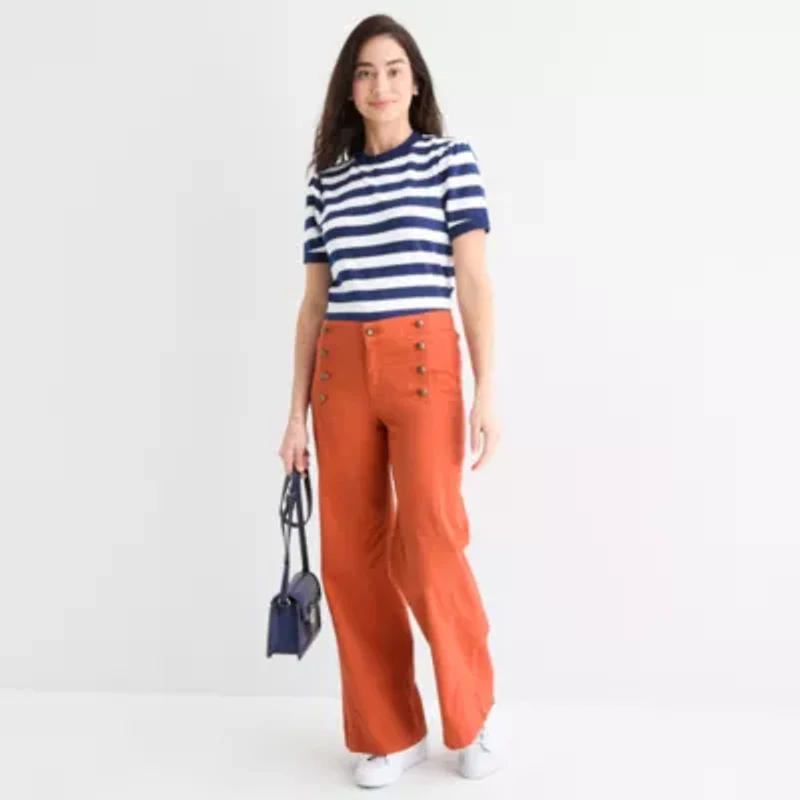 St. John's Bay Womens Wide Leg Trouser