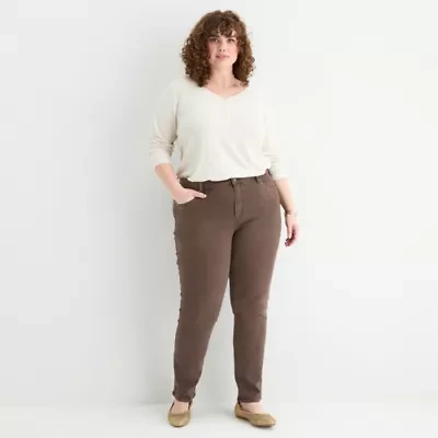 a.n.a Plus Womens High Rise Slim Fit Jean