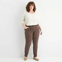 a.n.a Plus Womens High Rise Slim Fit Jean