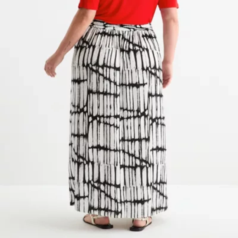Worthington Womens Maxi Skirt Plus