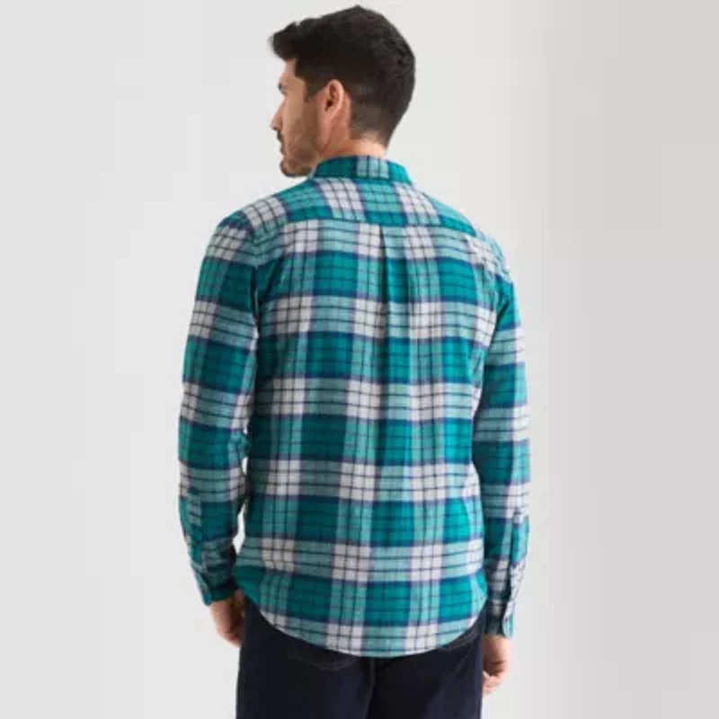 St. John's Bay Mens Long Sleeve Classic Fit Flannel Shirt