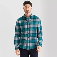St. John's Bay Mens Long Sleeve Classic Fit Flannel Shirt
