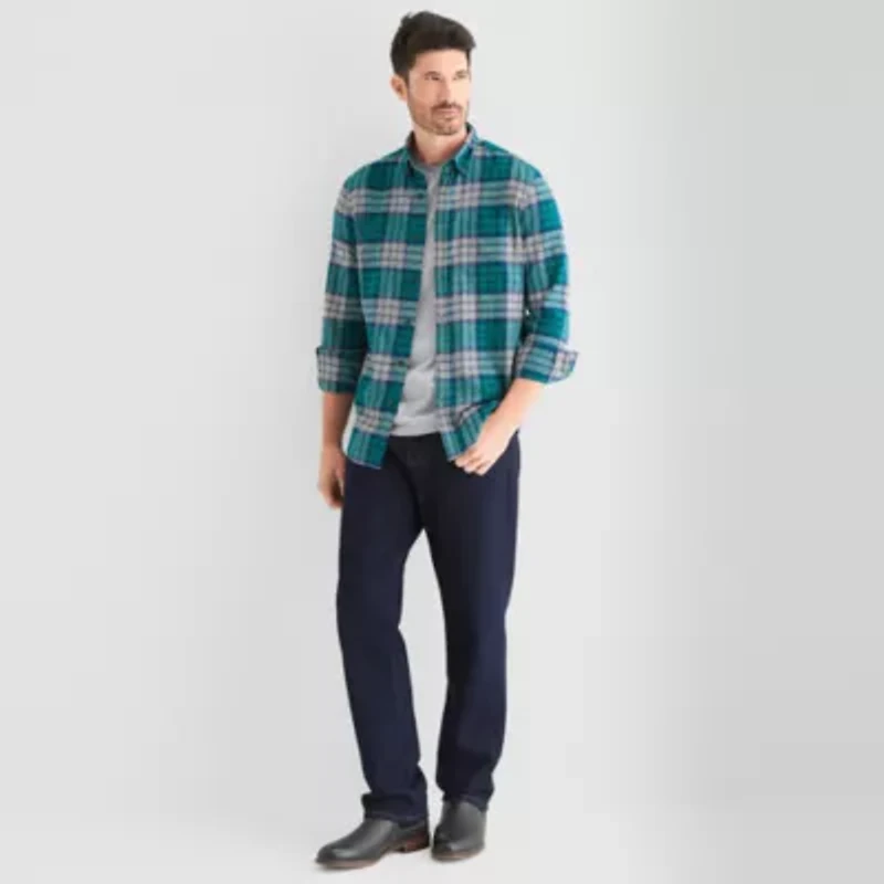 St. John's Bay Mens Long Sleeve Classic Fit Flannel Shirt