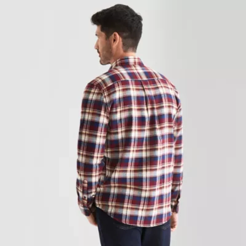 St. John's Bay Mens Long Sleeve Classic Fit Flannel Shirt