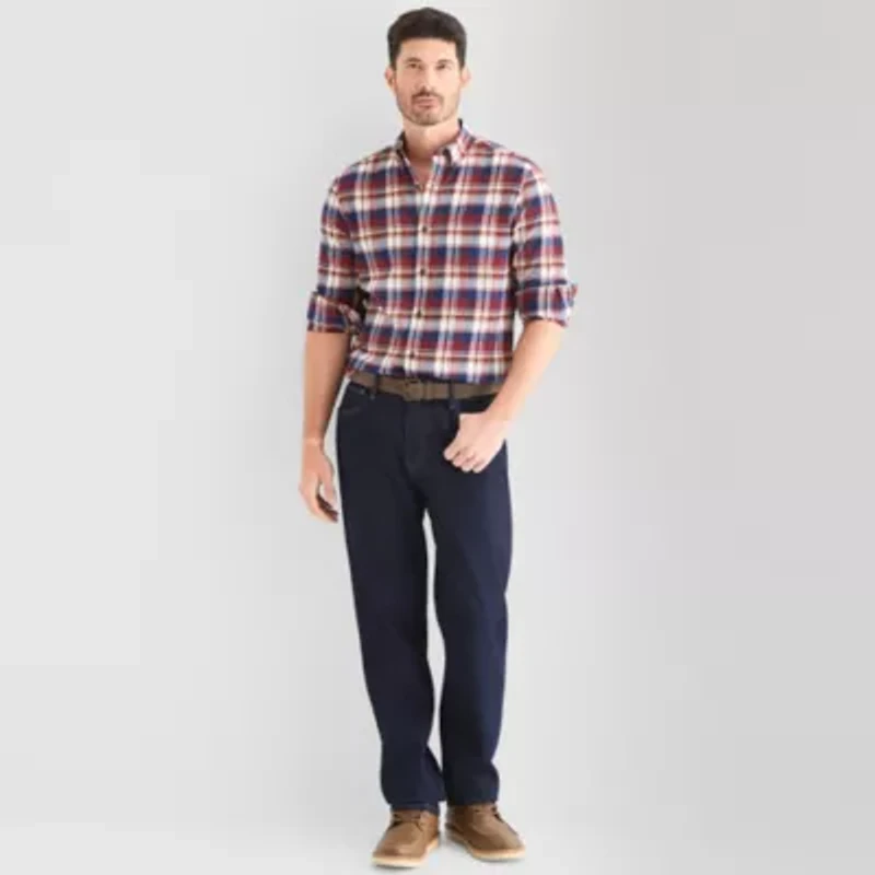 St. John's Bay Mens Long Sleeve Classic Fit Flannel Shirt