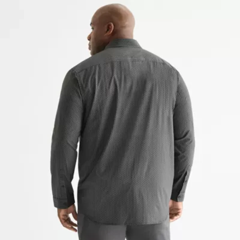 Stylus Mens Long Sleeve Regular Fit Big and Tall Button-Down Shirt