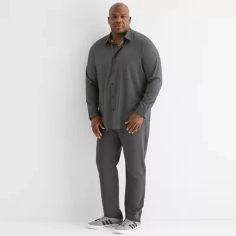Stylus Mens Long Sleeve Regular Fit Big and Tall Button-Down Shirt