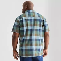 mutual weave Mens Short Sleeve Classic Fit Big and Tall Button-Down Shirt