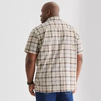 mutual weave Mens Short Sleeve Classic Fit Big and Tall Button-Down Shirt