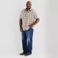 mutual weave Mens Short Sleeve Classic Fit Big and Tall Button-Down Shirt