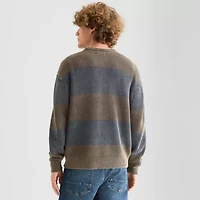 Arizona Mens Crew Neck Long Sleeve Pullover Sweater