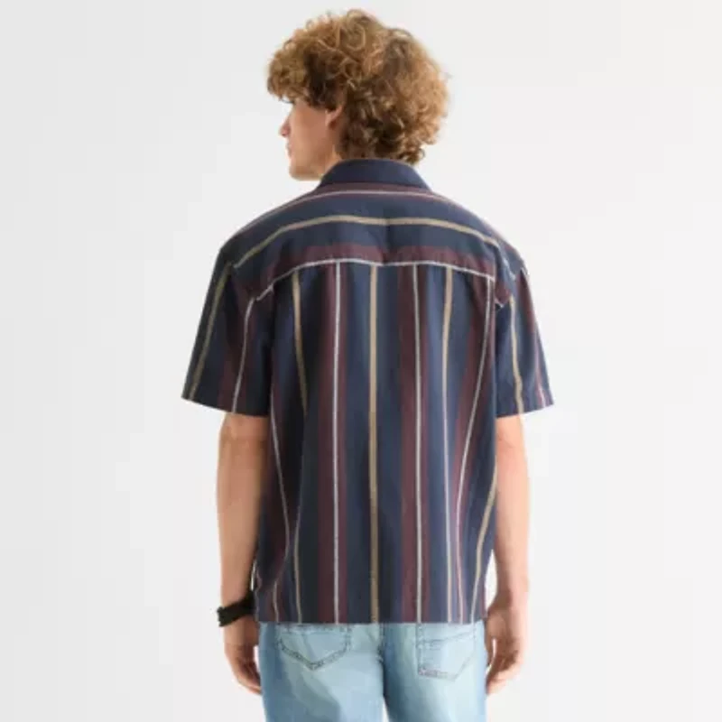 Arizona Mens Short Sleeve Relaxed Fit Button-Down Shirt