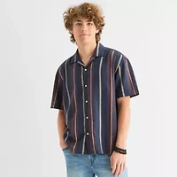 Arizona Mens Short Sleeve Relaxed Fit Button-Down Shirt