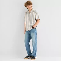 Arizona Mens Short Sleeve Relaxed Fit Button-Down Shirt