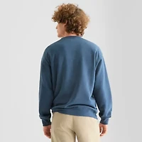 Arizona Mens Crew Neck Long Sleeve Supersoft Fleece Sweatshirt