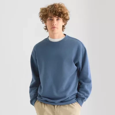Arizona Mens Crew Neck Long Sleeve Supersoft Fleece Sweatshirt
