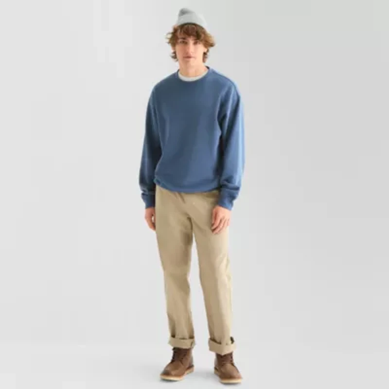 Arizona Mens Crew Neck Long Sleeve Supersoft Fleece Sweatshirt