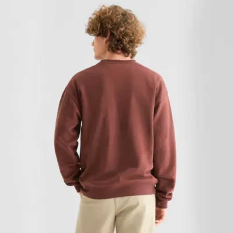 Arizona Mens Crew Neck Long Sleeve Supersoft Fleece Sweatshirt