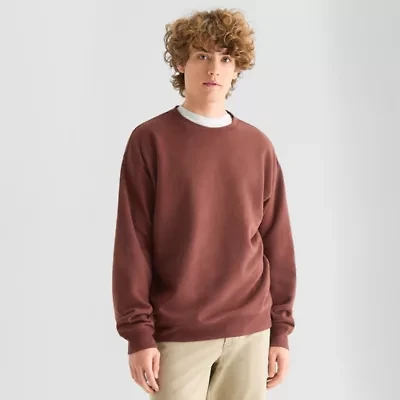 Arizona Mens Crew Neck Long Sleeve Supersoft Fleece Sweatshirt