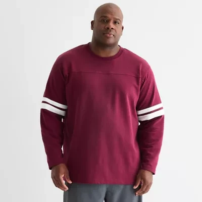 Xersion Mens Crew Neck Long Sleeve Active Big and Tall T-Shirt