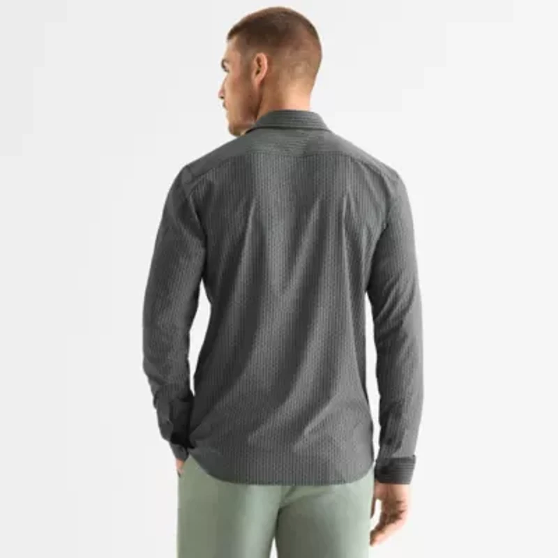 Stylus Mens Long Sleeve Cuffed Regular Fit Button-Down Shirt