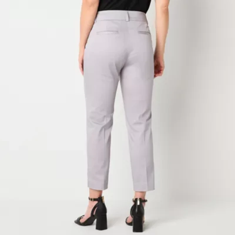 Liz Claiborne Emma Womens Plus Ankle Mid Rise Ankle Pant