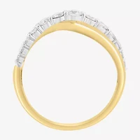 Effy Final Call (H-I / I1-I2) Womens 1/2 CT. T.W. Natural White Diamond 14K Gold Crossover Band