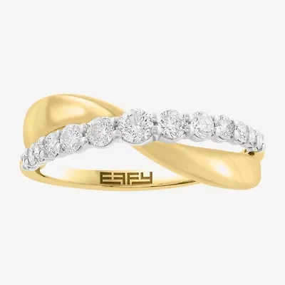 Effy Final Call (H-I / I1-I2) Womens 1/2 CT. T.W. Natural White Diamond 14K Gold Crossover Band