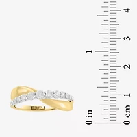 Effy Final Call (H-I / I1-I2) Womens 1/2 CT. T.W. Natural White Diamond 14K Gold Crossover Band