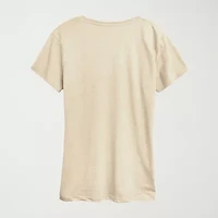 Womens Crew Neck Short Sleeve Regular Fit Graphic T-Shirt