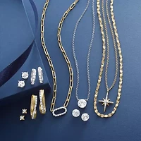 Yes, Please! (G-H / I1-2) North Star Womens Diamond Accent Lab Grown White Diamond 14K Gold Over Silver Star 2-pc. Necklace Set