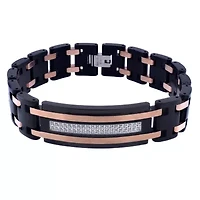 Mens Stainless Steel 8 1/2 Inch Link Bracelet