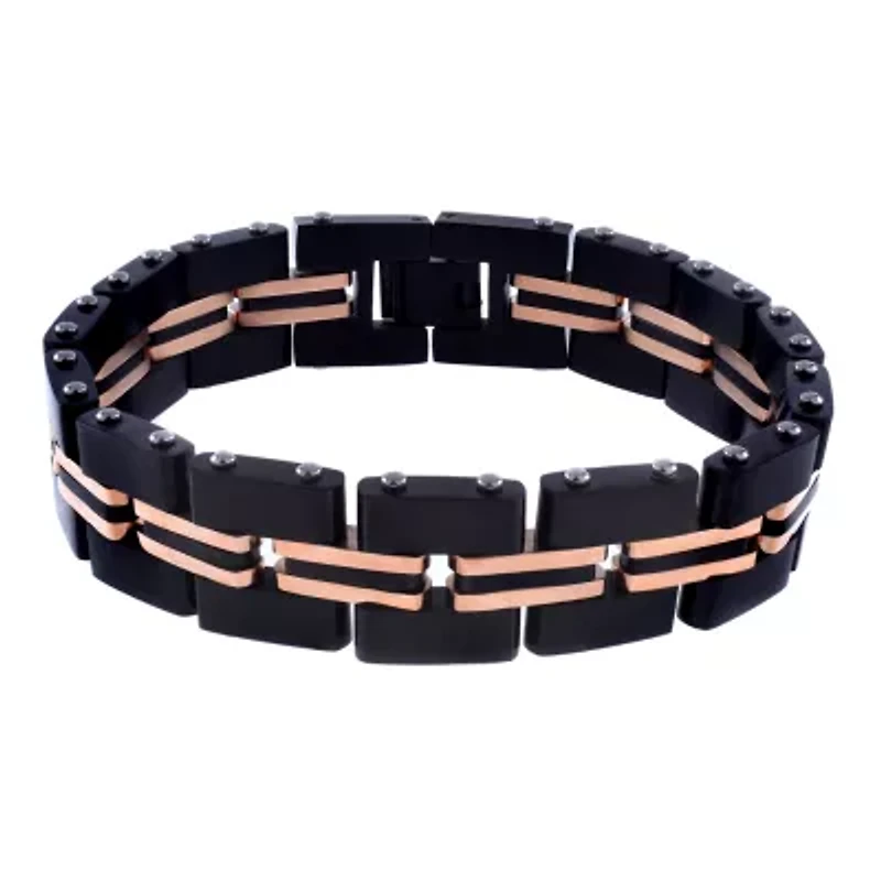 Mens Stainless Steel 8 1/2 Inch Link Bracelet