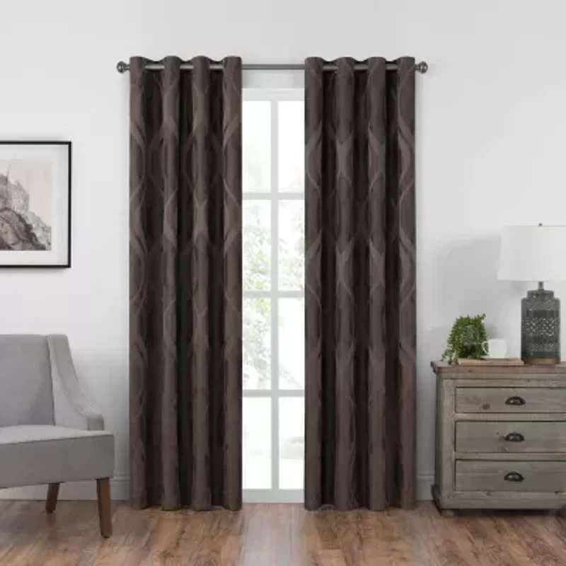 Eclipse Caprese Grommet Top Blackout Single Curtain Panel