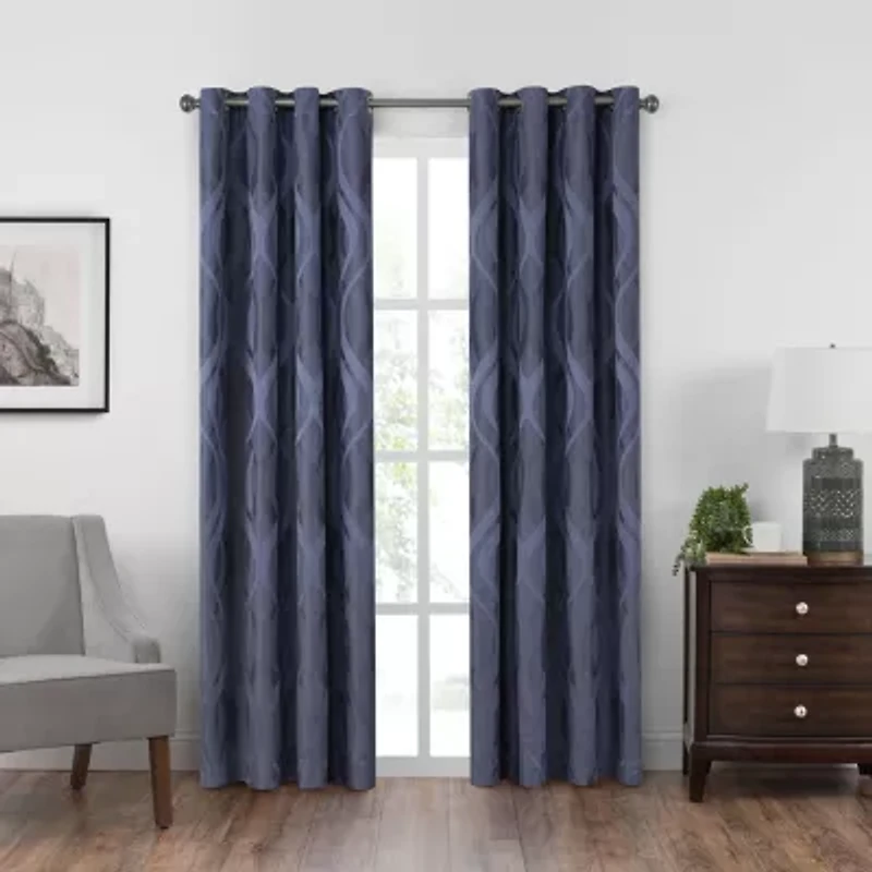 Eclipse Caprese Grommet Top Blackout Single Curtain Panel