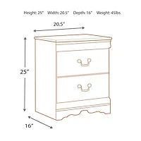 Signature Design by Ashley® Anarasia 2-Drawer Nightstand