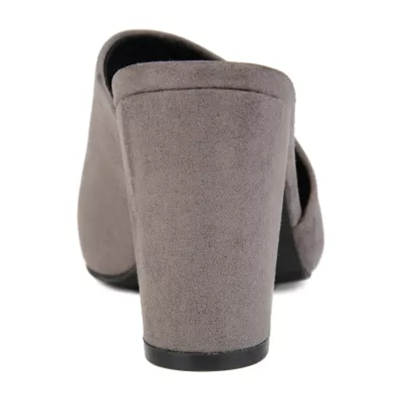 Journee Collection Womens Allea Slip-on Open Toe Mules
