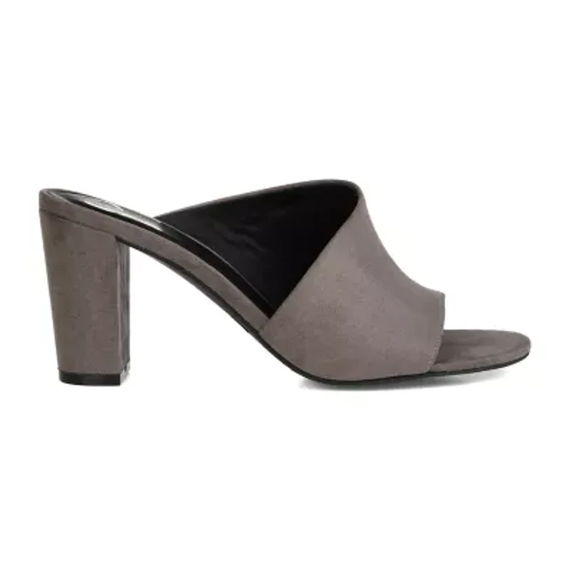 Journee Collection Womens Allea Slip-on Open Toe Mules